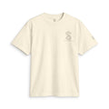 SparkyCA Designs Classic Crewneck Tee in Blonde — front flat lay with chest logo