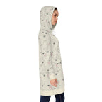 Goose Print Hoodie Dress — Cute Allover Bird Pattern Cozy Pullover