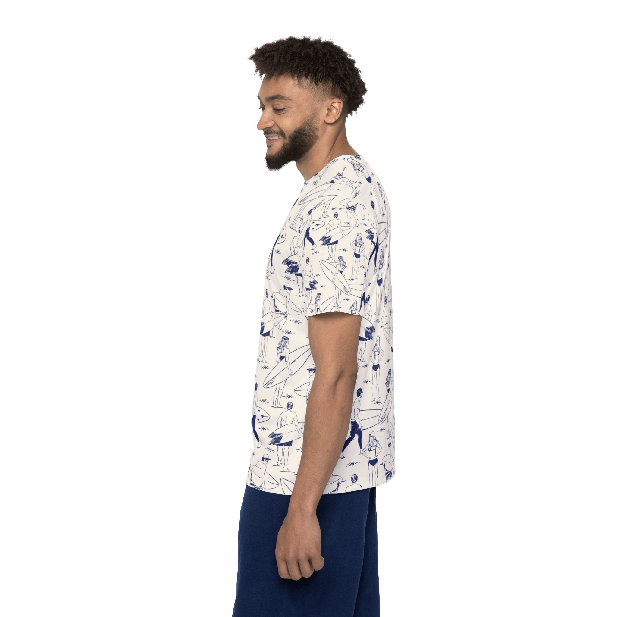 Surf Scene Men's Jersey — Graphic Beach Surfer Tee