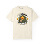 Introvert Duck Tee in Ivory — front flat lay with graphic print