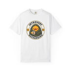 Introvert Duck Tee in White — front flat lay with graphic print