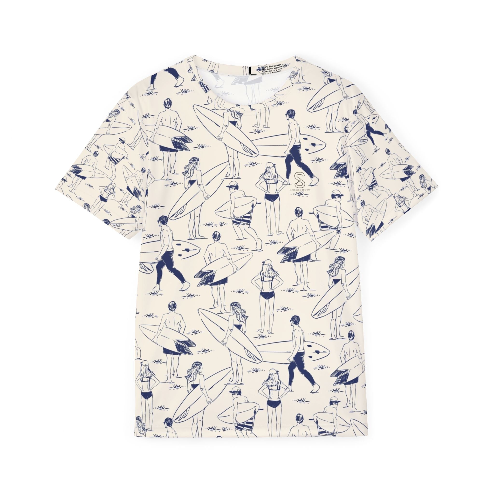 Surf Scene Men's Jersey — Graphic Beach Surfer Tee