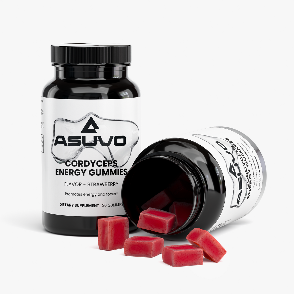 Asuvo Cordyceps Energy Gummies - Strawberry Flavour – product photo 2
