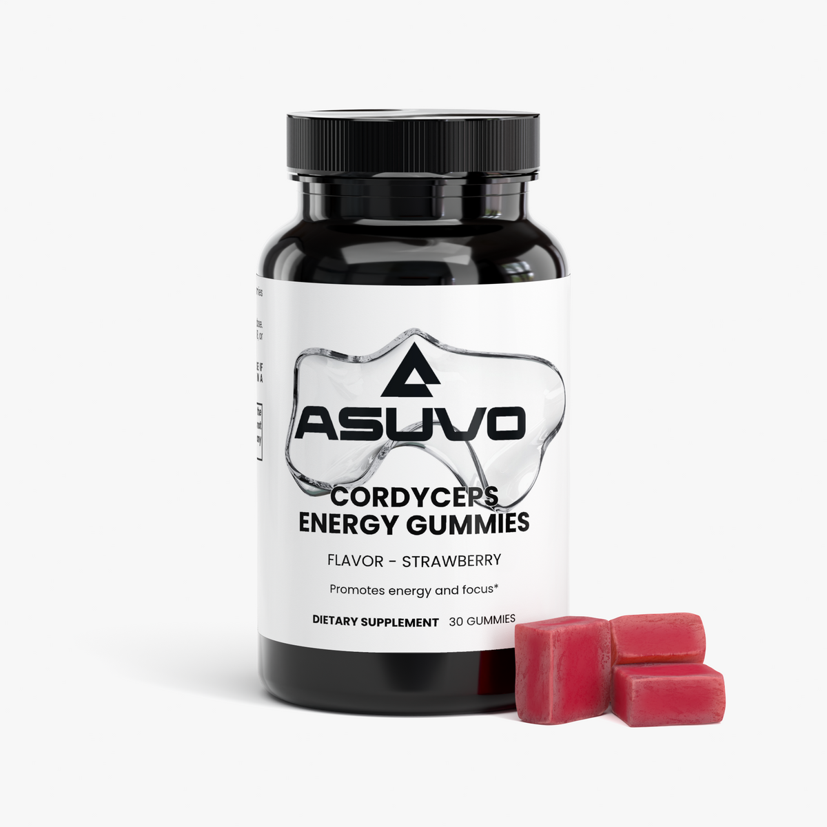 Asuvo Cordyceps Energy Gummies - Strawberry Flavour – product photo 3