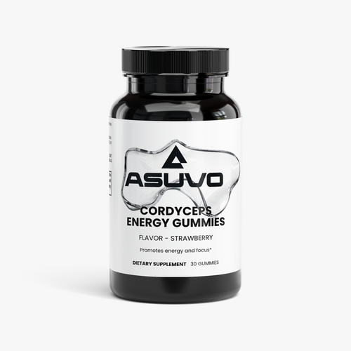 Asuvo Cordyceps Energy Gummies - Strawberry Flavour