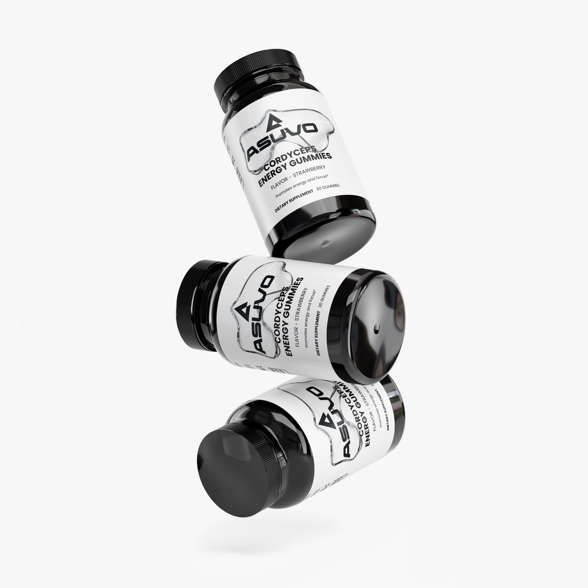 Asuvo Cordyceps Energy Gummies - Strawberry Flavour – product photo 4