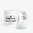 Two ASUVO Focus Powder (Sour Candy) jars, stacked product photo
