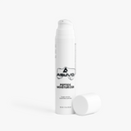 ASUVO Peptide Moisturizer bottle with its cap removed, showing the pump dispenser