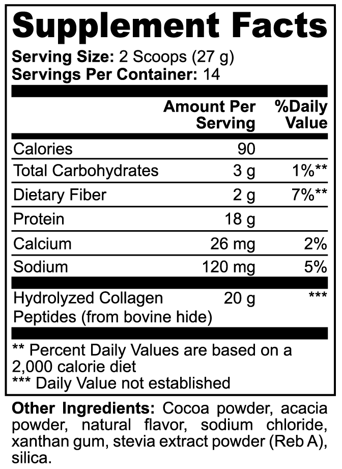 Asuvo Grass-Fed Collagen Peptides Powder (Chocolate) – product photo 5