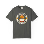 No Thoughts Head Empty Duck Tee in Pepper — front flat lay with graphic print