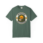 Introvert Duck Tee in Blue Spruce — front flat lay with graphic print