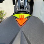 Close-up of orange GoPro mount bolted to a Sea-Doo Spark's dashboard vent