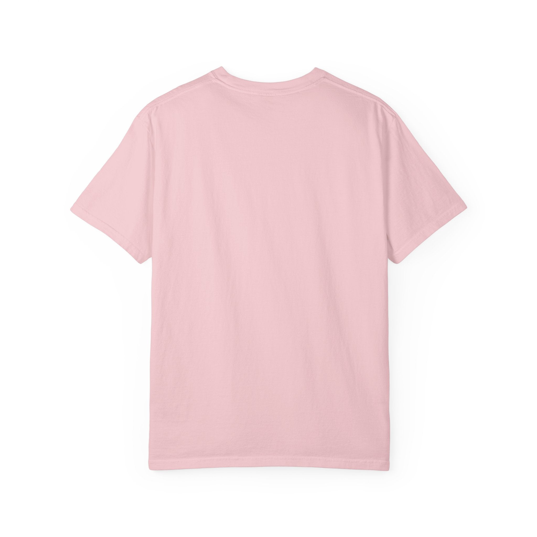Too Tired Duck Tee in Blossom — front flat lay with graphic print