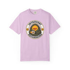 Introvert Duck Tee in Orchid — front flat lay with graphic print