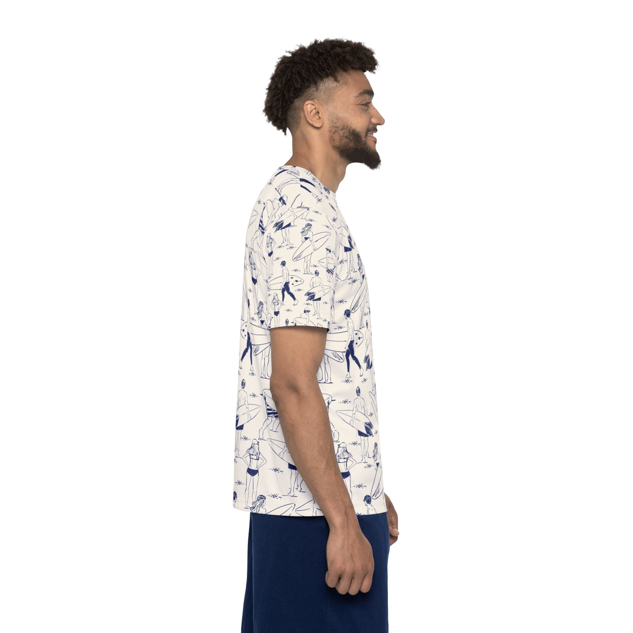 Surf Scene Men's Jersey — Graphic Beach Surfer Tee
