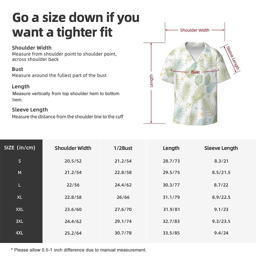 Men's Cuban Collar Short Sleeve Shirt