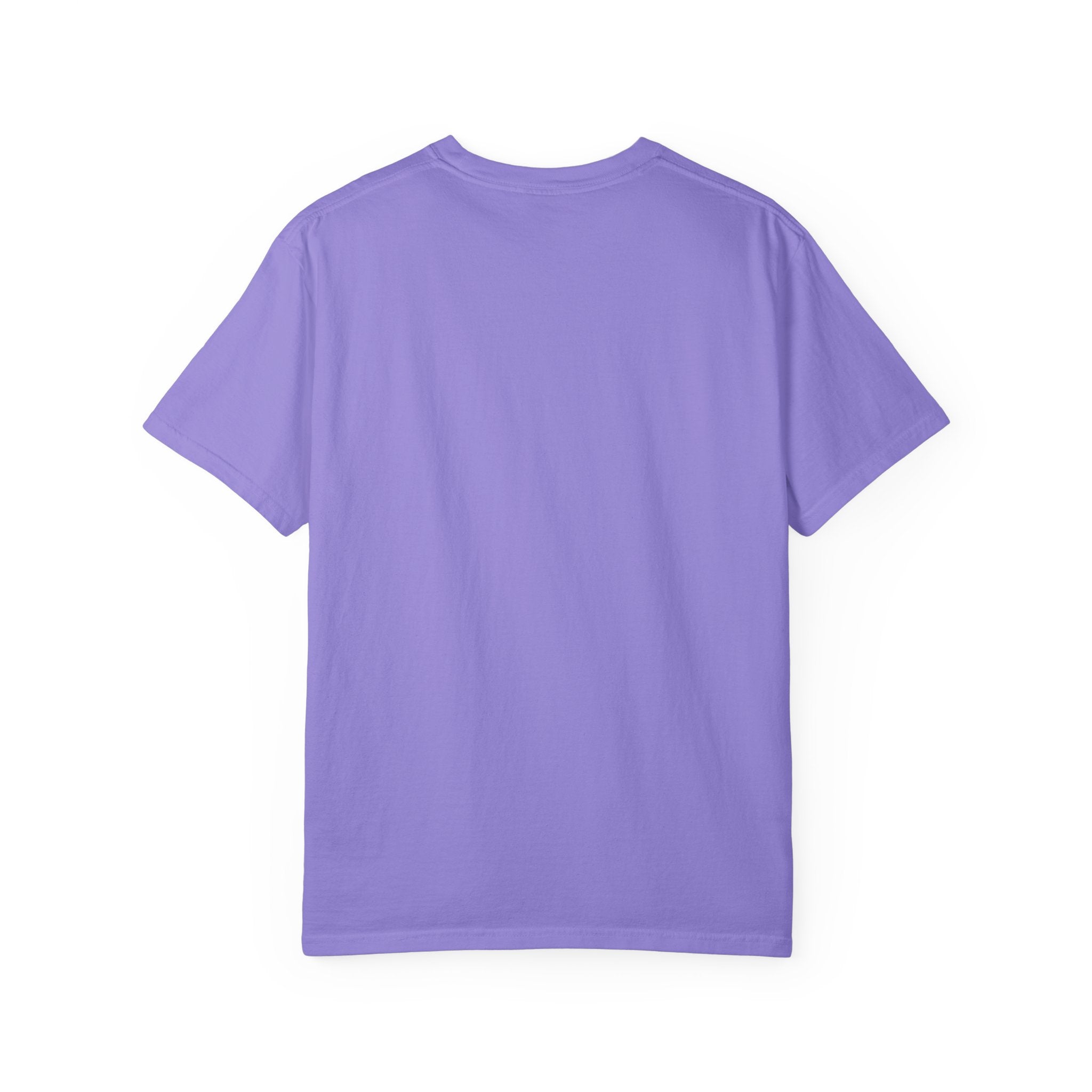 I Choose Violence Duck Tee in Violet — back view, plain with no print