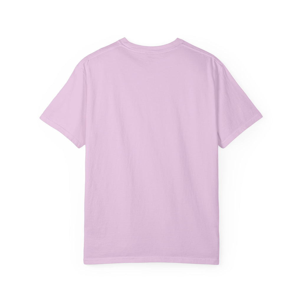 Introvert Duck Tee in Orchid — back view, plain with no print