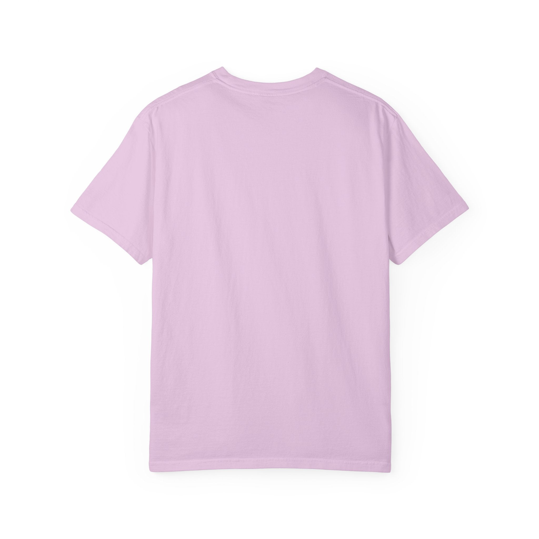 Introvert Duck Tee in Orchid — back view, plain with no print