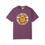 Dont Test Me Duck Tee in Berry — front flat lay with graphic print
