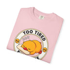 Too Tired Duck Tee in Blossom — folded flat lay
