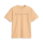 Khaki SparkyCA t-shirt, flat lay front view