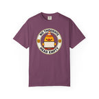 No Thoughts Head Empty Duck Tee in Berry — front flat lay with graphic print