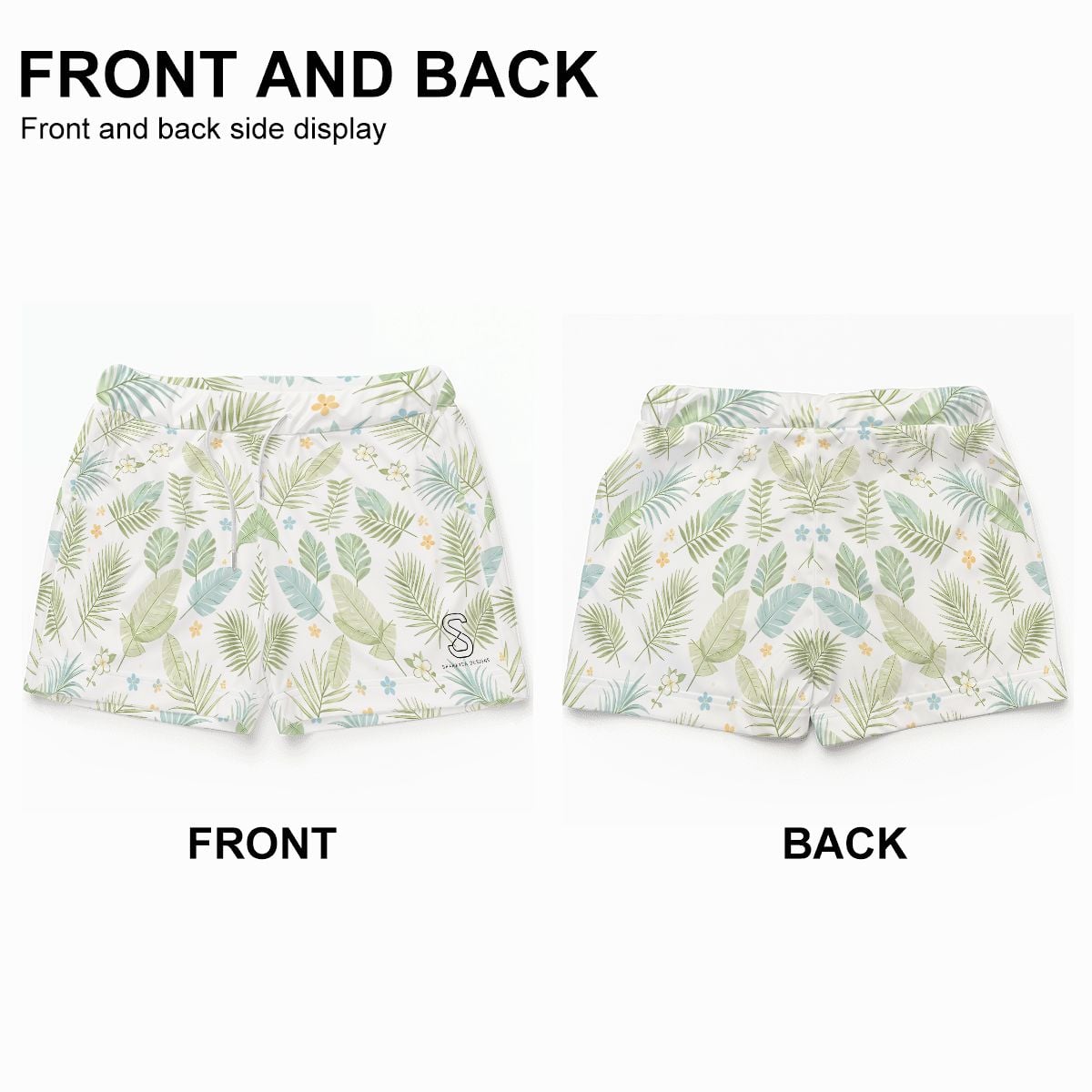 Women's Beach Shorts — Two-Sided Graphic Print