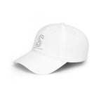 Low-Profile Baseball Cap in White — side angle view