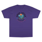 Wave Lover Ocean Soul Tee in Purple — front flat lay with graphic print