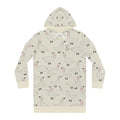Goose Print Hoodie Dress — Cute Allover Bird Pattern Cozy Pullover