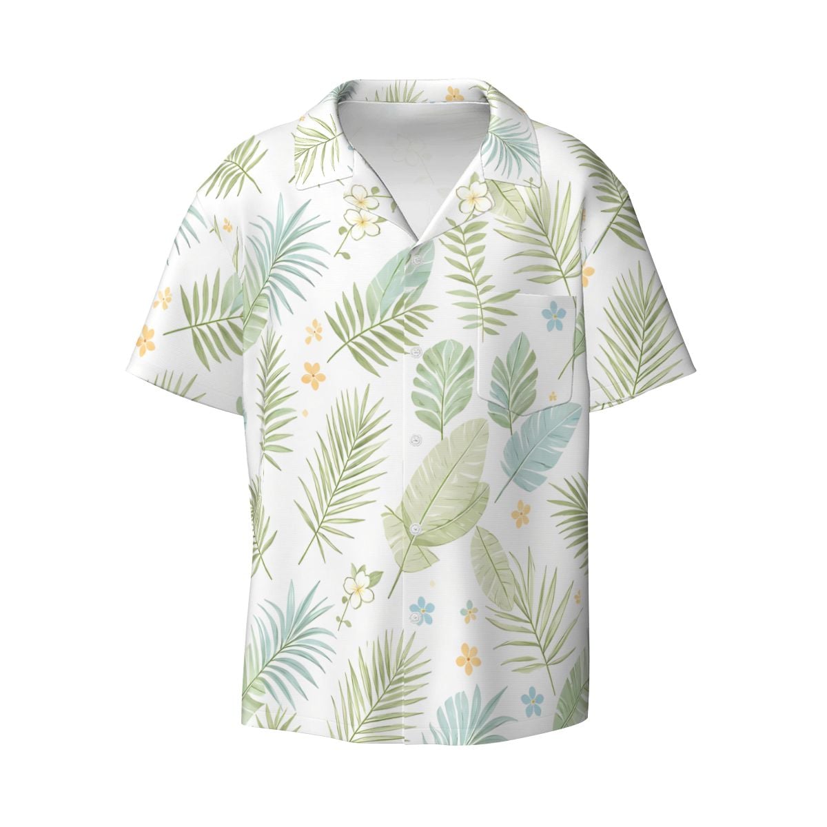 Men's Cuban Collar Short Sleeve Shirt