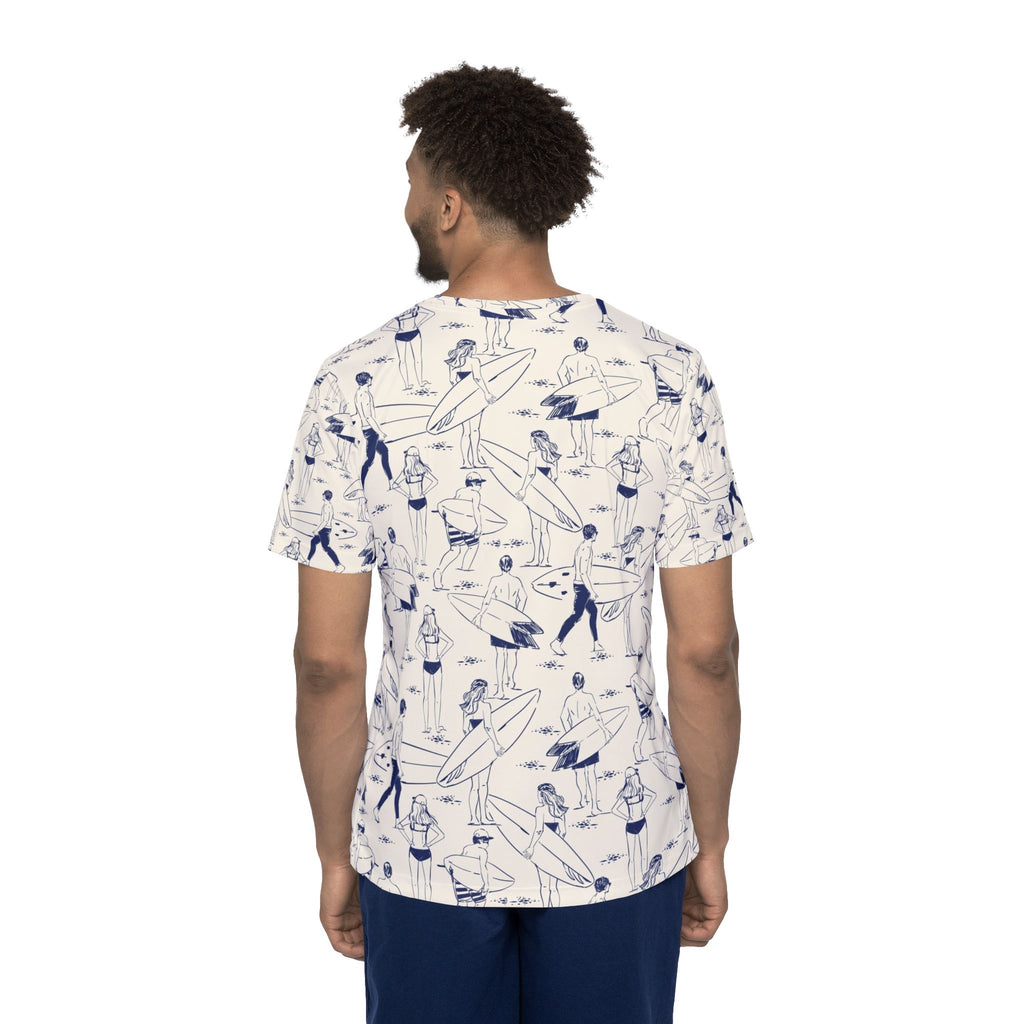 Surf Scene Men's Jersey — Graphic Beach Surfer Tee