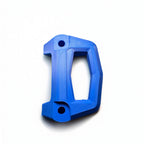 Blue 3D-printed Sea-Doo LinQ bracket, angled studio shot