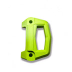Lime green 3D-printed Sea-Doo LinQ bracket, angled studio shot