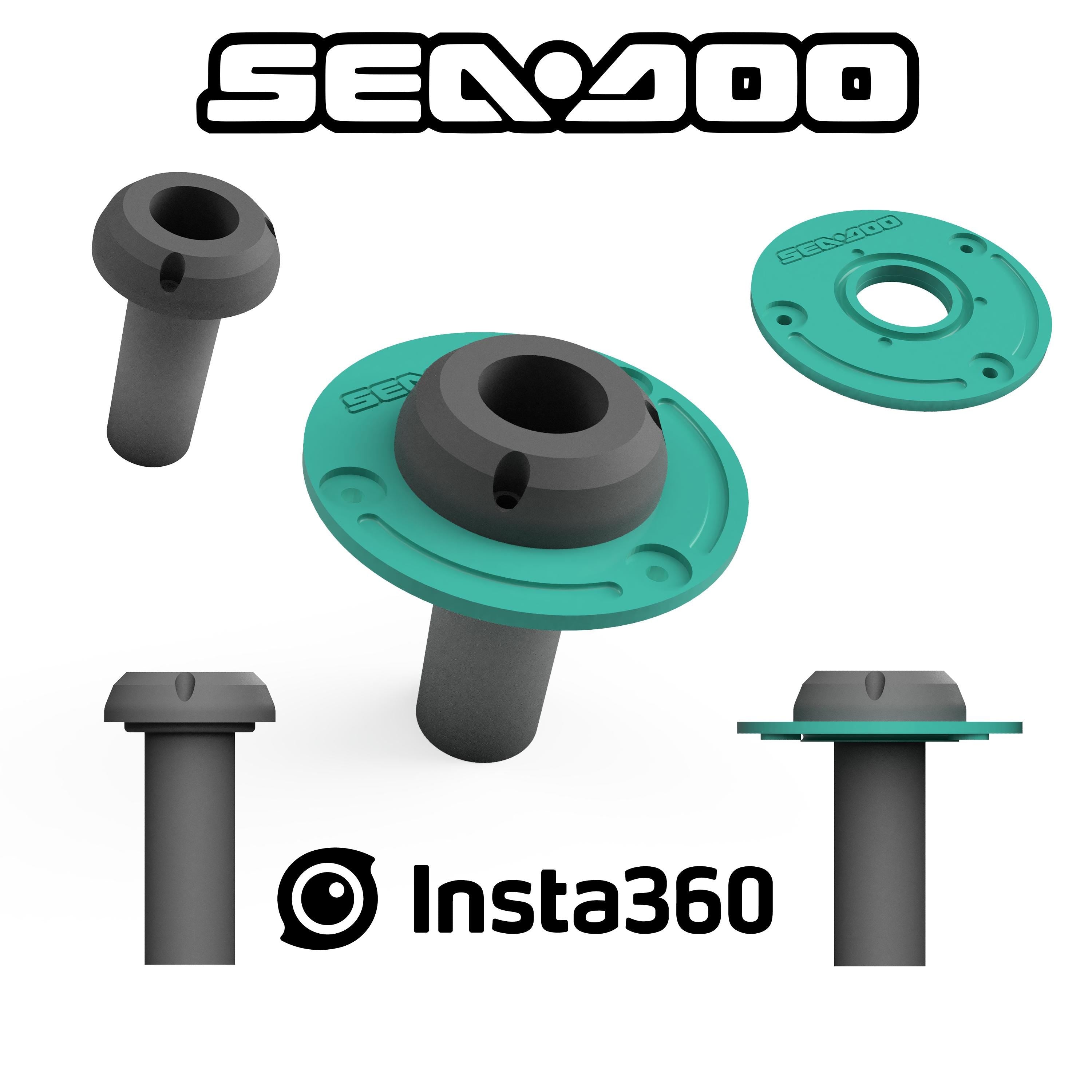 Sea-Doo Insta360 Pro Mount, black flagpole camera mount
