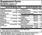 Focus Powder (Sour Candy) supplement facts label showing ingredients and serving size