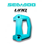 Teal Sea-Doo LinQ bracket with Sea-Doo and LinQ System logos