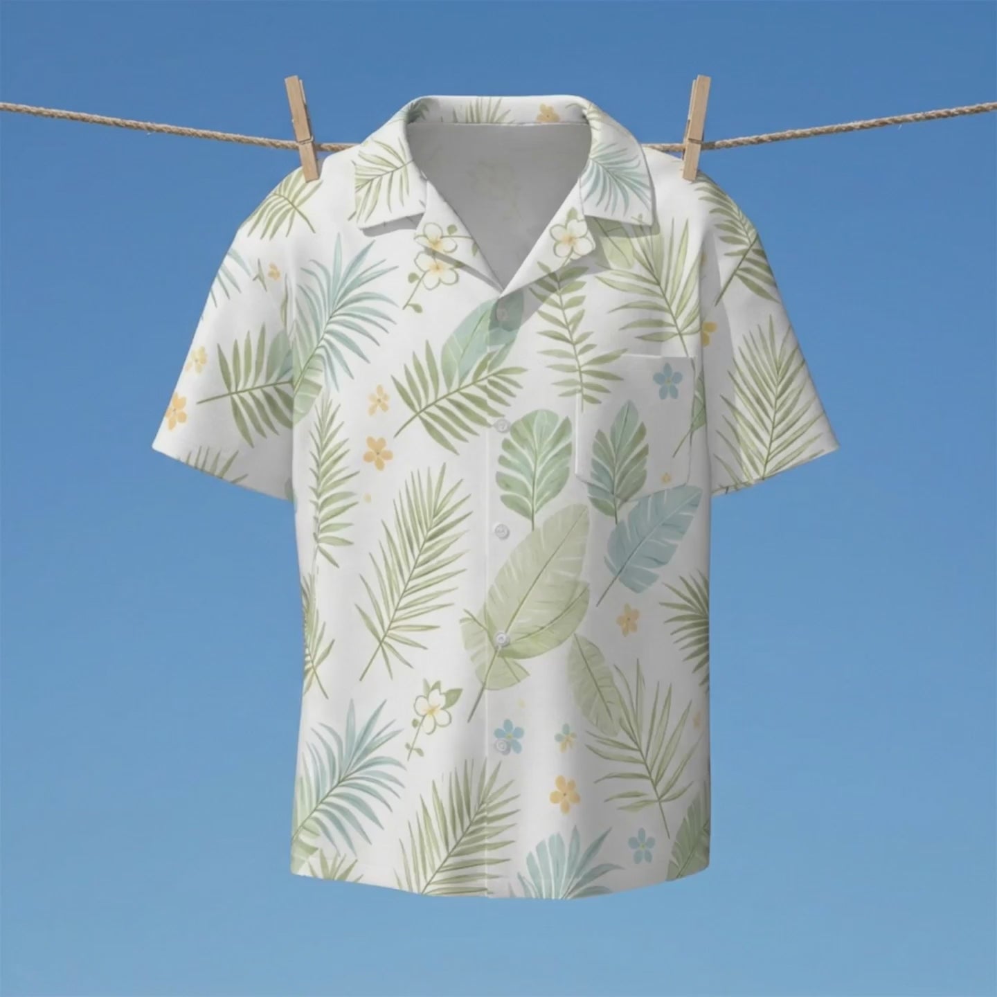 Men's Cuban Collar Short Sleeve Shirt
