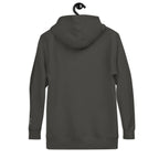 Vintage Black unisex hoodie, back view, plain with no design